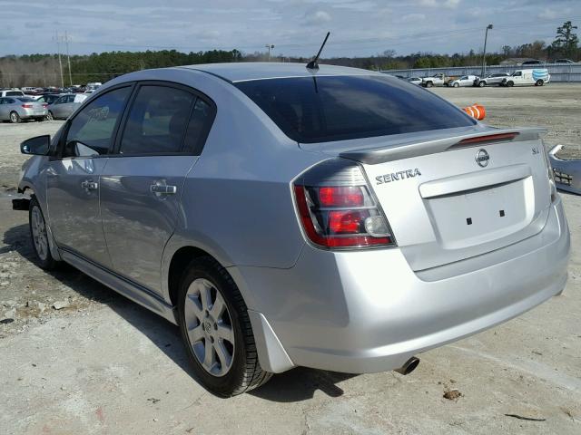 3N1AB6APXAL672961 - 2010 NISSAN SENTRA 2.0 SILVER photo 3