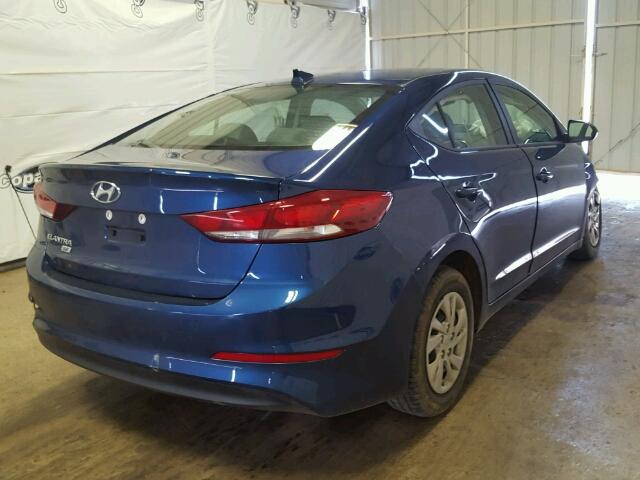 5NPD74LF3HH163891 - 2017 HYUNDAI ELANTRA SE BLUE photo 4