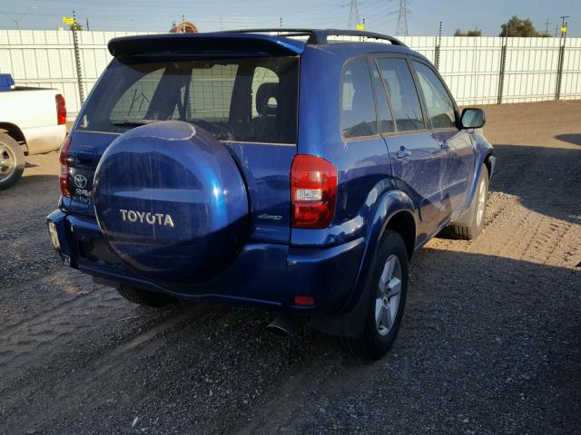 JTEHD20V146016625 - 2004 TOYOTA RAV4 BLUE photo 4