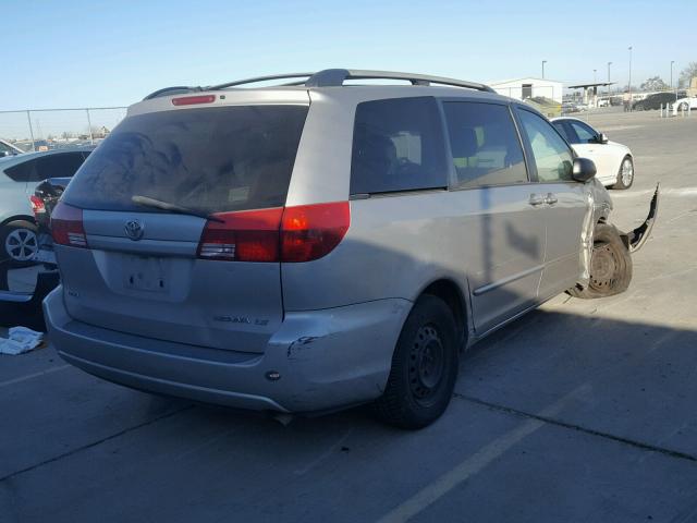 5TDZA23C34S005492 - 2004 TOYOTA SIENNA CE SILVER photo 4