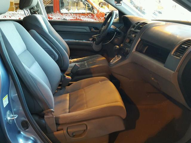 JHLRE48307C061486 - 2007 HONDA CR-V LX BLUE photo 5