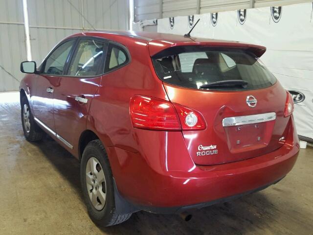 JN8AS5MV9BW260502 - 2011 NISSAN ROGUE S RED photo 3