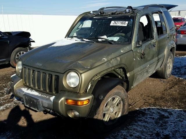 1J4GL38K22W332898 - 2002 JEEP LIBERTY RE GREEN photo 2