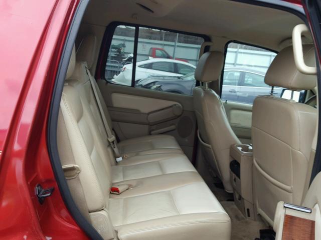 1FMEU74837UA90486 - 2007 FORD EXPLORER E RED photo 6