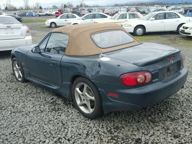 JM1NB353010211964 - 2001 MAZDA MX-5 MIATA GREEN photo 3