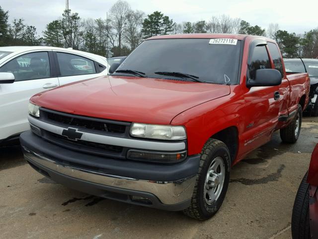 2GCEC19W921133647 - 2002 CHEVROLET SILVERADO RED photo 2