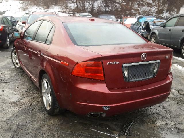 19UUA66214A007311 - 2004 ACURA TL RED photo 3