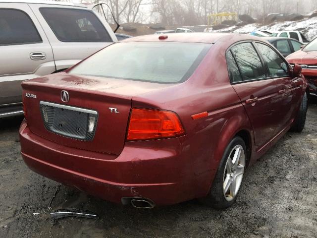 19UUA66214A007311 - 2004 ACURA TL RED photo 4