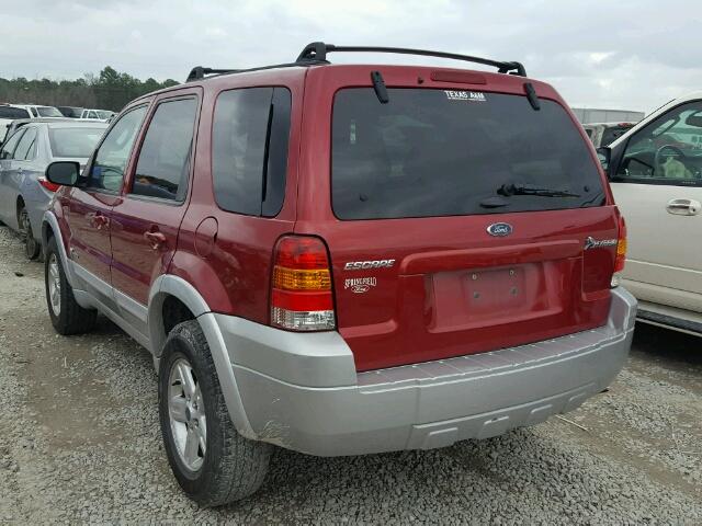 1FMCU96H96KC63907 - 2006 FORD ESCAPE HEV RED photo 3