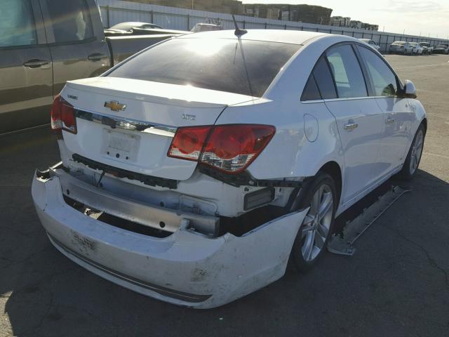 1G1PG5SB7E7398689 - 2014 CHEVROLET CRUZE LTZ WHITE photo 4