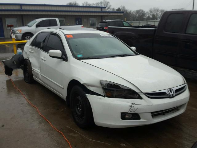 1HGCM56857A096418 - 2007 HONDA ACCORD EX WHITE photo 1