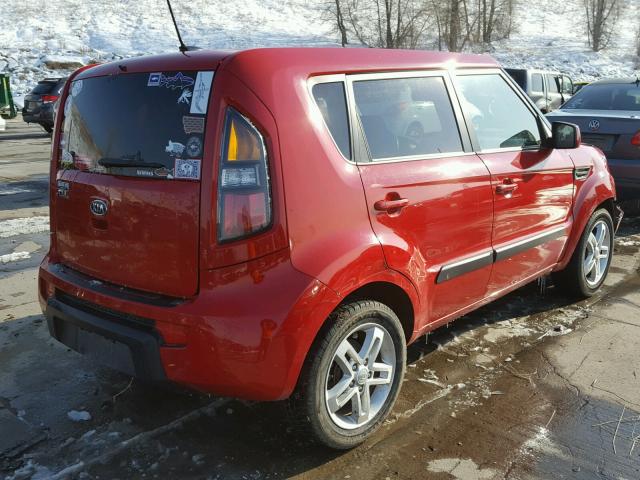 KNDJT2A24B7207766 - 2011 KIA SOUL + RED photo 4