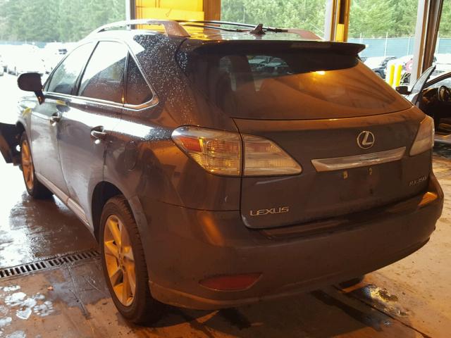 2T2BK1BA2AC066664 - 2010 LEXUS RX 350 GRAY photo 3