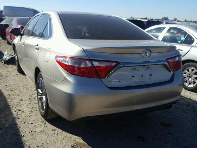 4T1BF1FK8GU248873 - 2016 TOYOTA CAMRY LE GOLD photo 3