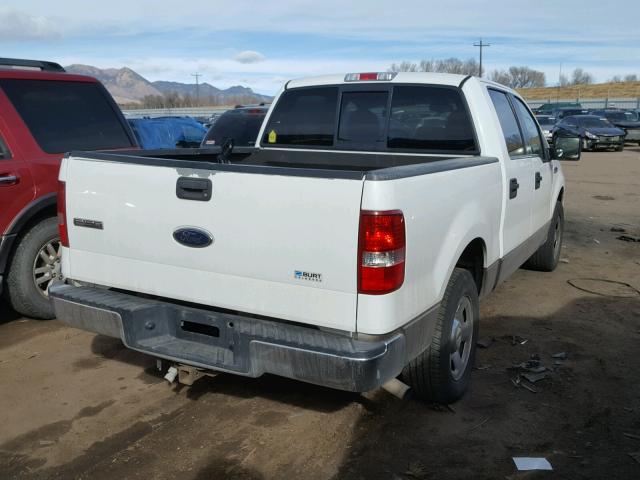 1FTPW12585FA09416 - 2005 FORD F150 SUPER WHITE photo 4