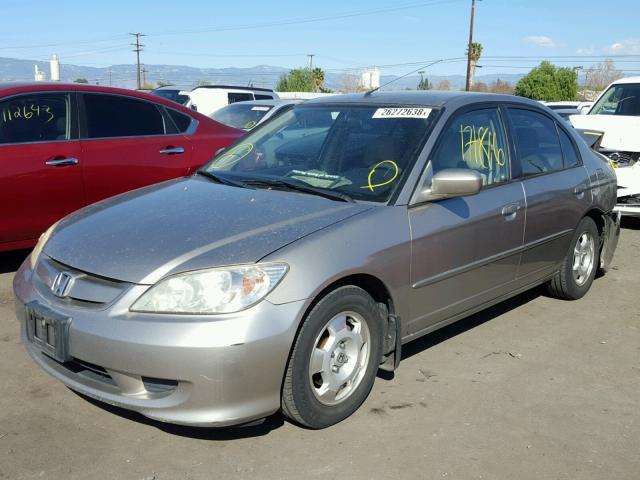 JHMES96644S001127 - 2004 HONDA CIVIC HYBR GOLD photo 2