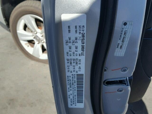 1J4NT1FAXBD289607 - 2011 JEEP COMPASS SP SILVER photo 10