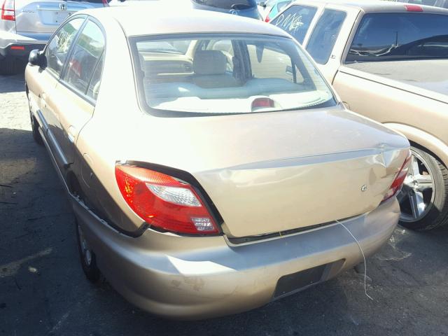 KNADC123816044684 - 2001 KIA RIO BROWN photo 3