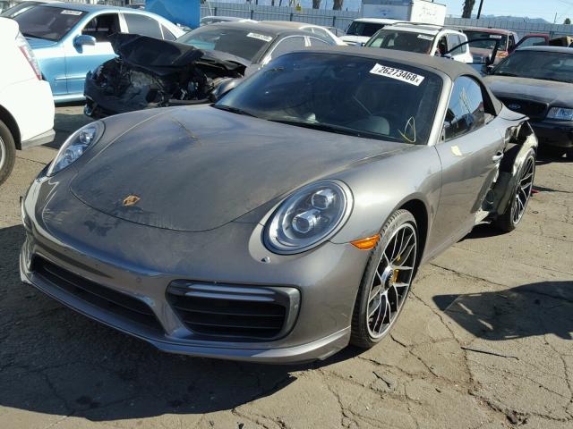 WP0CD2A98HS178152 - 2017 PORSCHE 911 TURBO GRAY photo 2