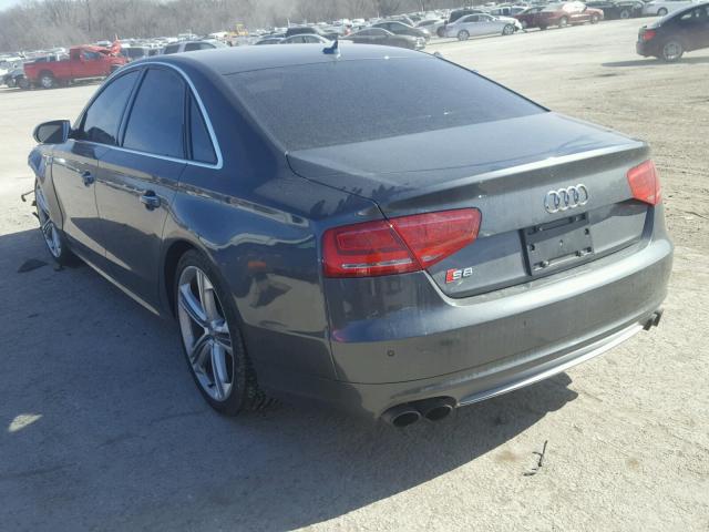 WAUD2AFD1DN020193 - 2013 AUDI S8 QUATTRO GRAY photo 3