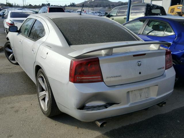 2B3LA73W38H154729 - 2008 DODGE CHARGER SR SILVER photo 3