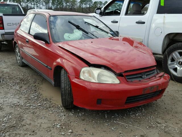 2HGEJ6448YH100021 - 2000 HONDA CIVIC DX RED photo 1