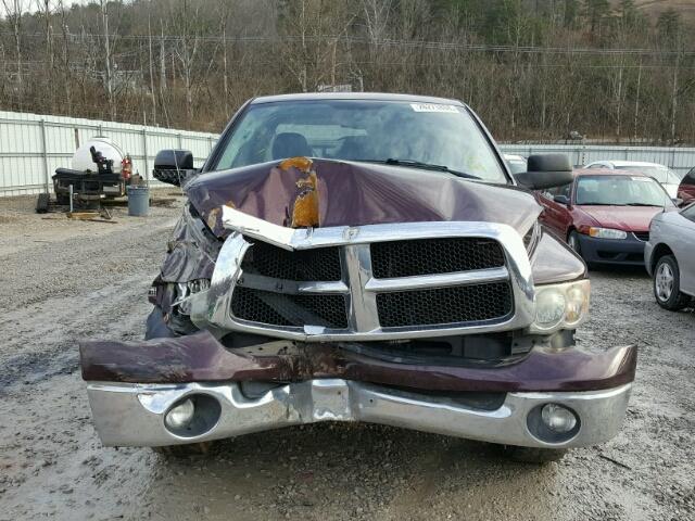 1D7HU18D74S708329 - 2004 DODGE RAM 1500 S MAROON photo 9