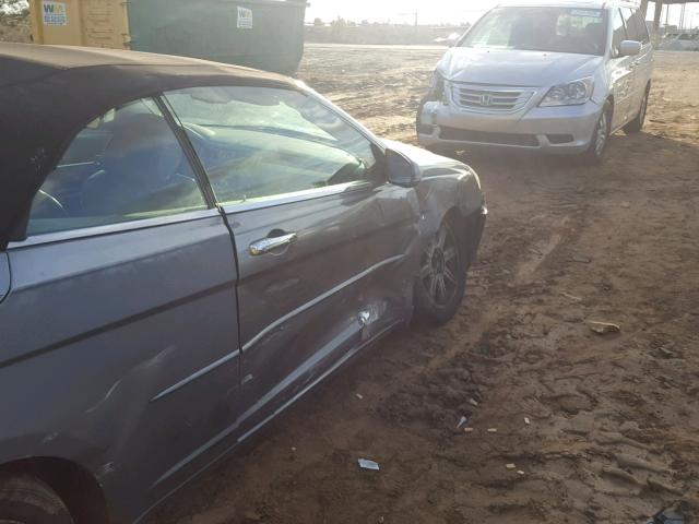 1C3LC65M38N608584 - 2008 CHRYSLER SEBRING LI GRAY photo 9