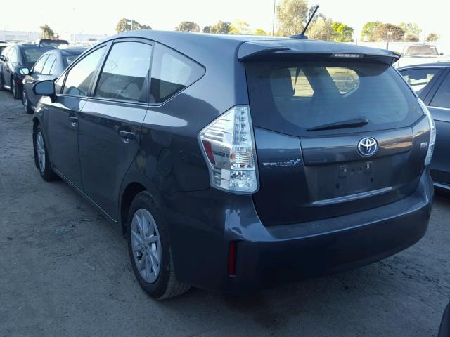 JTDZN3EU0C3164793 - 2012 TOYOTA PRIUS V GRAY photo 3