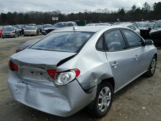 KMHDU4AD5AU114015 - 2010 HYUNDAI ELANTRA BL SILVER photo 4