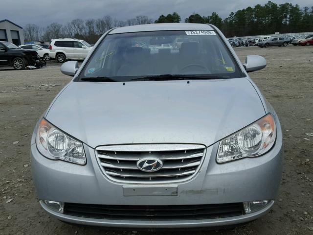 KMHDU4AD5AU114015 - 2010 HYUNDAI ELANTRA BL SILVER photo 9