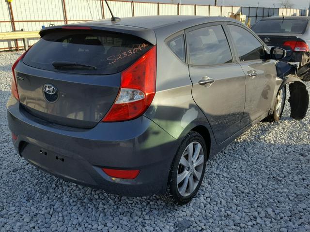 KMHCU5AE5DU090989 - 2013 HYUNDAI ACCENT GLS GRAY photo 4