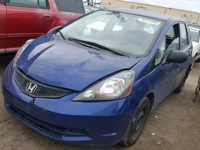 JHMGE8H23AS012085 - 2010 HONDA FIT BLUE photo 2