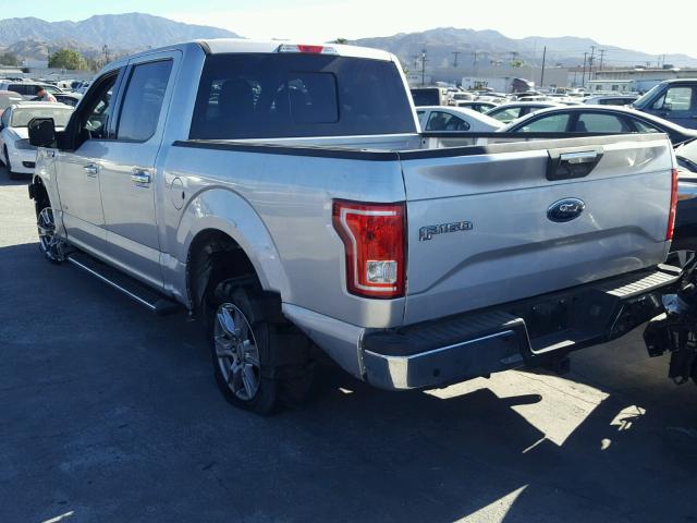 1FTEW1CP6FKE87513 - 2015 FORD F150 SUPER SILVER photo 3