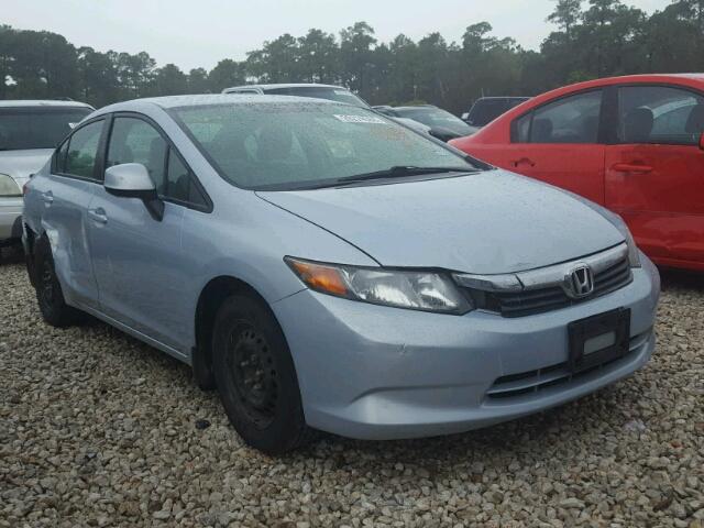 2HGFB2F54CH534249 - 2012 HONDA CIVIC LX BLUE photo 1