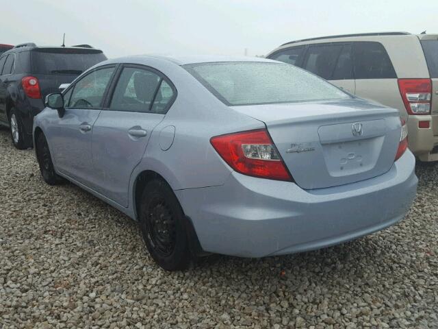 2HGFB2F54CH534249 - 2012 HONDA CIVIC LX BLUE photo 3