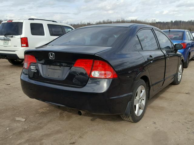 2HGFA16838H300845 - 2008 HONDA CIVIC EX შავი ფოტო 4