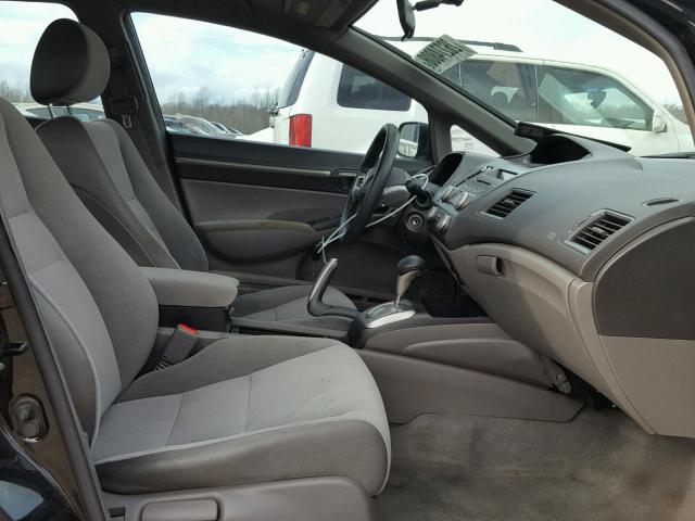 2HGFA16838H300845 - 2008 HONDA CIVIC EX შავი ფოტო 5