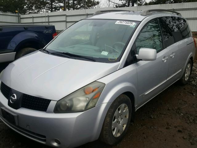 5N1BV28U55N117866 - 2005 NISSAN QUEST S SILVER photo 2