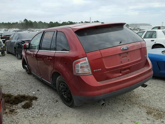 2FMDK39C48BA57107 - 2008 FORD EDGE LIMIT RED photo 3