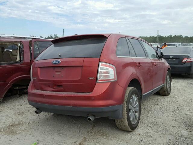 2FMDK39C48BA57107 - 2008 FORD EDGE LIMIT RED photo 4