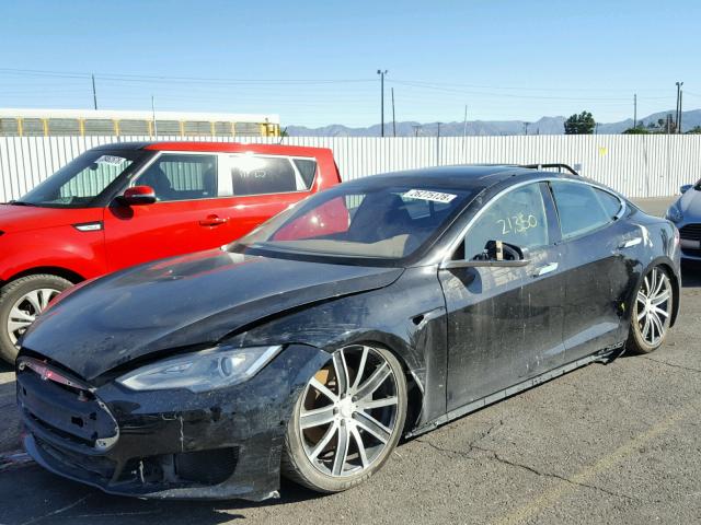 5YJSA1DP5DFP06309 - 2013 TESLA MODEL S BLACK photo 2