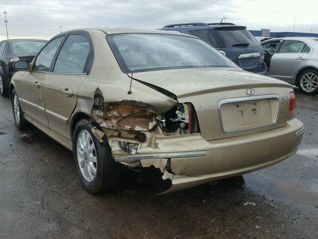 KMHWF35H34A072556 - 2004 HYUNDAI SONATA GLS GOLD photo 3