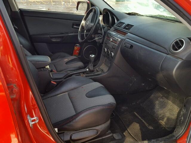 JM1BK34M471753469 - 2007 MAZDA SPEED 3 RED photo 5
