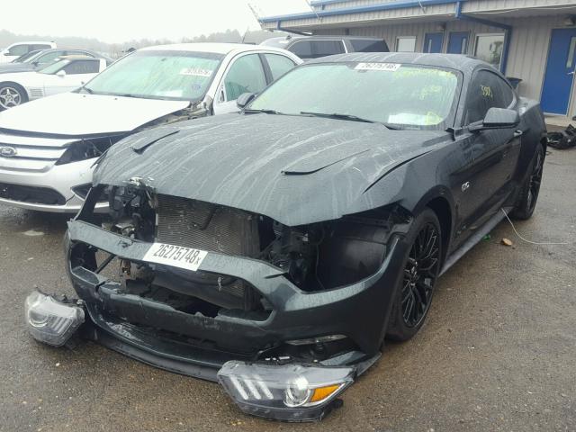 1FA6P8CF1F5300748 - 2015 FORD MUSTANG GT GREEN photo 2