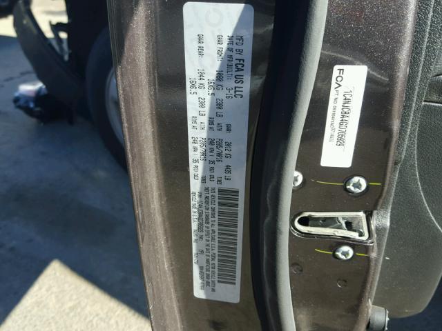 1C4NJCBA4GD705929 - 2016 JEEP COMPASS SP GRAY photo 10