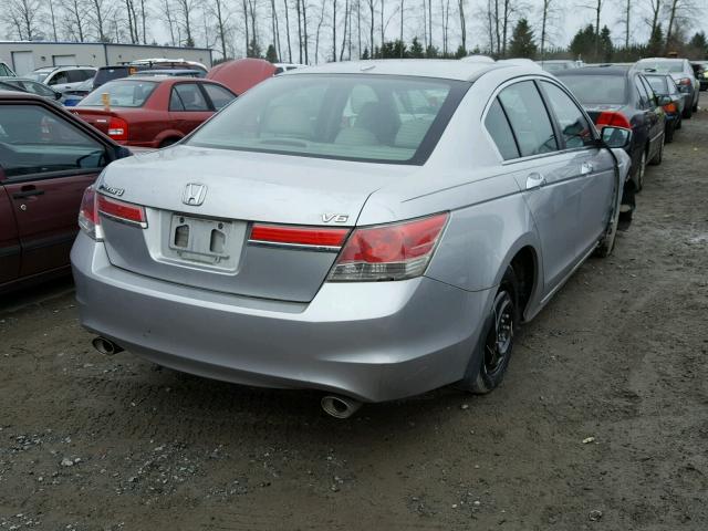 1HGCP3F88BA011446 - 2011 HONDA ACCORD EXL SILVER photo 4