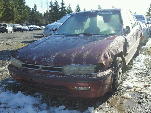 1HGCB7653PA083240 - 1993 HONDA ACCORD LX BURGUNDY photo 2