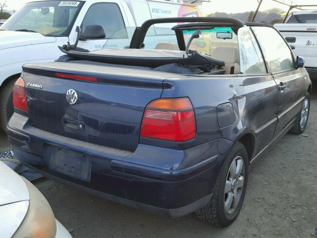 3VWDC21V82M804011 - 2002 VOLKSWAGEN CABRIO GLX 蓝色 照片 4