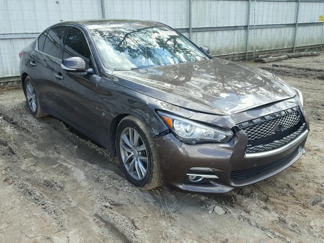 JN1BV7AP1EM689998 - 2014 INFINITI Q50 BASE BROWN photo 1